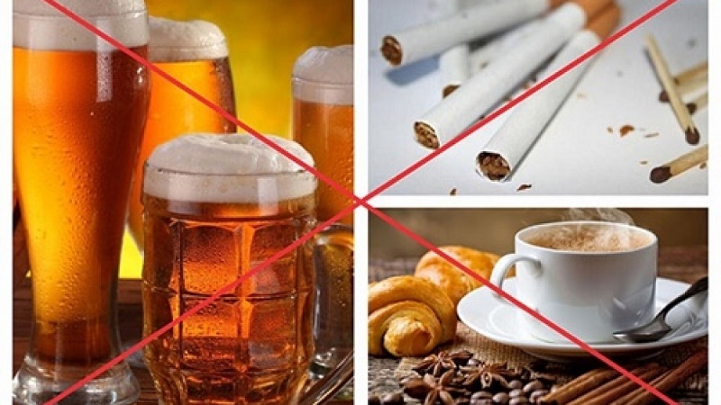 Tránh sử dụng chất kích thích như rượu, bia, thuốc lá,…
